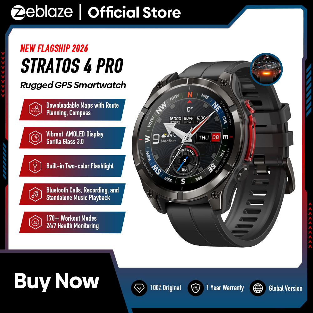 Table Tennis World - Neue Zeblaze Stratos 4 PRO AMOLED-Bildschirm