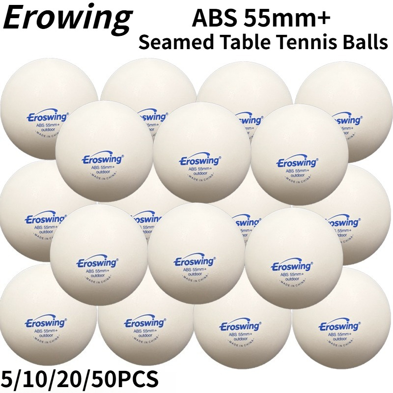 Table Tennis Video Game - Eroswing 55mm+ Tischtennisbälle ABS Genähte Outdoor-Übergroße