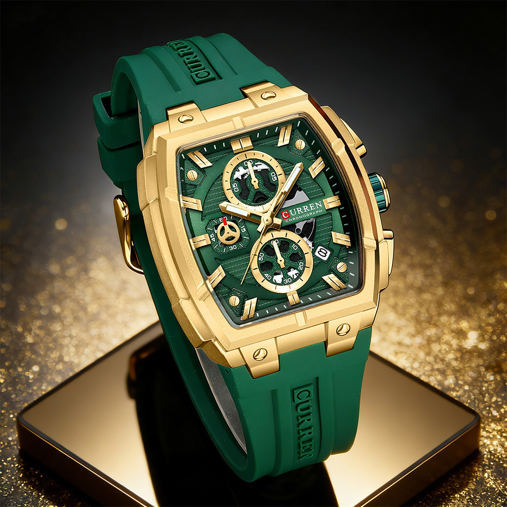 Edge Tape Roll - CURREN Luxus-Vintage-Uhr für Herren, Sport-Chronograph, Quarz-Armbanduhr