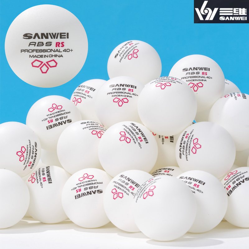 Table Tennis Video Game - SANWEI RS40+ 3-Sterne-Tischtennisbälle, genähtes ABS, neues