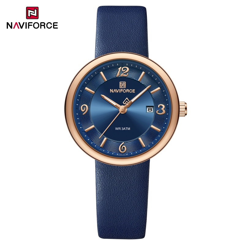 Edge Tape Roll - NAVIFORCE Neue Damen-Quarzuhr mit leichtem Blumenzifferblatt,